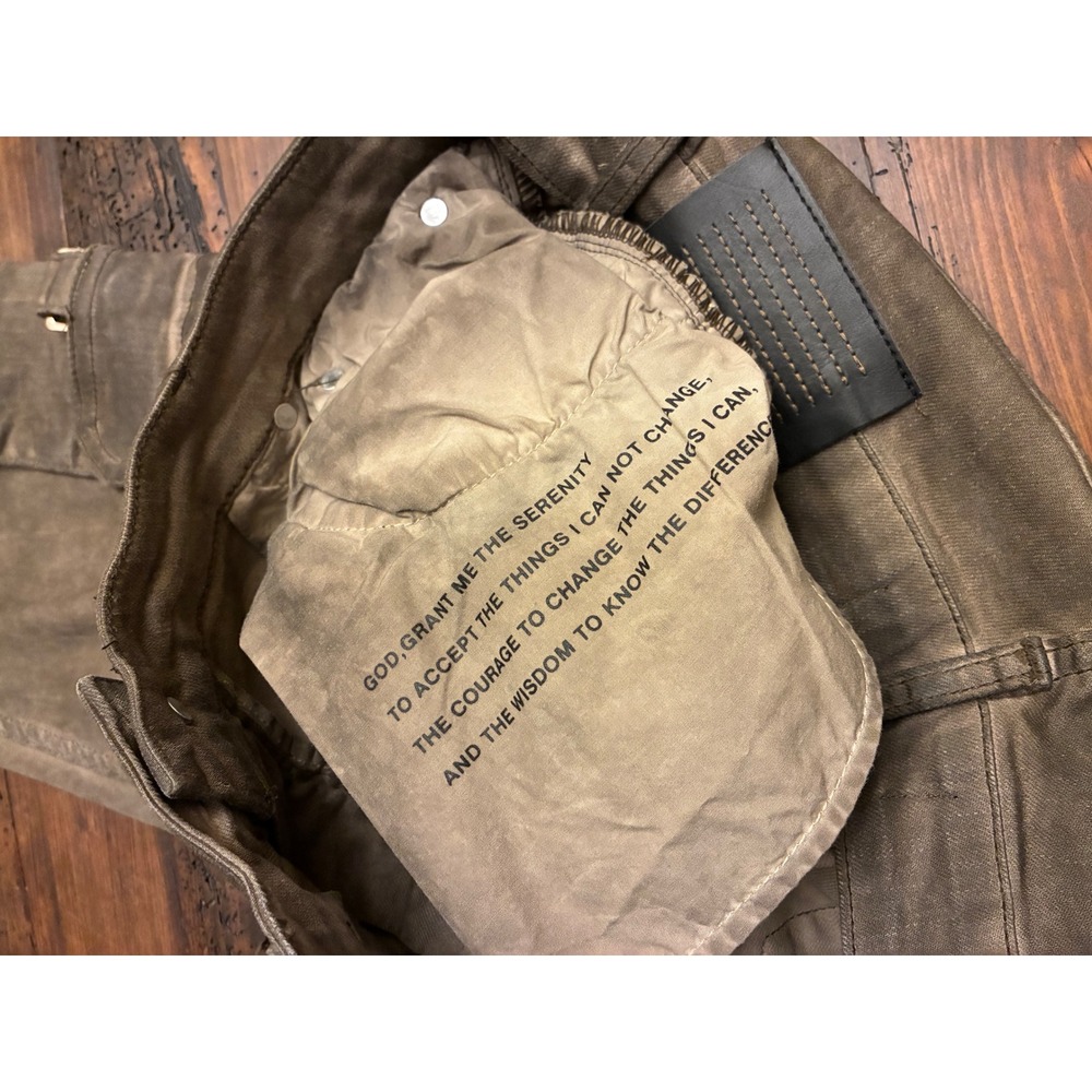 Serenede Cargo Jeans Tigers Eye Skinny Multi Pocket Utility Tactical Men's 34 - Picture 7 of 8